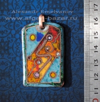 Кулон "Руна SOL". Автор - Александр Емельянов. Медь, горячая перегородчатая эмал