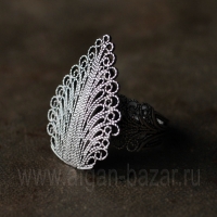 Винтажный турецкий филигранный перстень. Турция, 20 в.