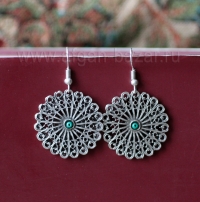 Серьги из ювелирного сплава в стиле Ориентализм