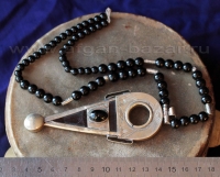 Туарегский амулет "Tanfouk" со вставкой из черного дерева. Западная Сахара (Юг М