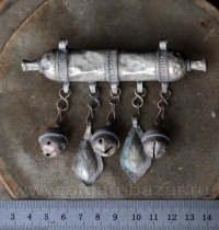 Традиционный туркменский цилиндрический амулет - Тумар. Северный Афганистан, 20 