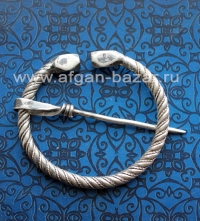 Традиционная тунисская фибула-застежка для одежды "Khelala". Тунис, берберы, первая половина 20-го века Традиционная тунисская фибула-застежка для одежды "Khelala". Тунис, берберы, пе
