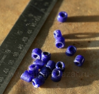 Бусины ручной работы из синего стекла. Турция, современная работа
