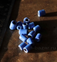 Бусины ручной работы из синего стекла. Турция, современная работа
