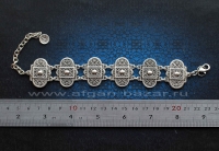 Браслет в восточном стиле из ювелирного сплава с посеребрением