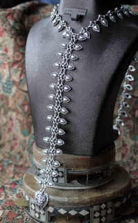 Колье в стиле Бохо-Трайбл - Vintage Oriental Style Silver plated Turkish Tribal 