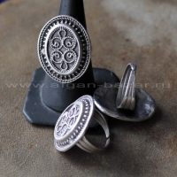 Кольцо из ювелирного сплава в казахском стиле