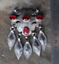 Подвеска-амулет - часть накосного или наголовного украшения. Афганистан, туркмен