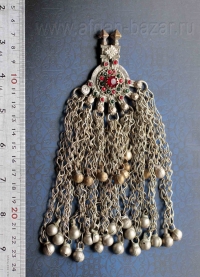 Подвеска-амулет из старой монеты с бубенчиками. Деталь костюма или пояса