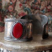 Афганский браслет в туркменском стиле с сердоликом. Афганистан или Пакистан, сов