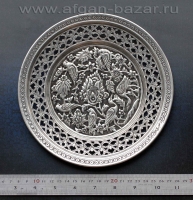 Чеканный поднос из меди. Иран, Исфахан, современная работа