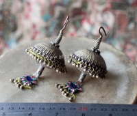 Старые племенные серьги - височные подвески (Kuchi tribal jewelry)