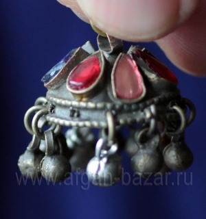 Афганская подвеска, деталь височной подвески. Афганистан или Пакистан, племена К