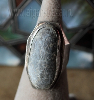 Афганский перстень с речной галькой (Kuchi Tribal Ring) Афганистан или Пакистан,