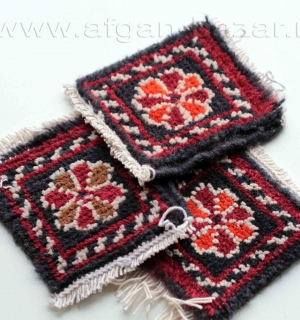 Афганский шерстяной декоративный коврик ручной работы. Афганистан, Кабул, соврем