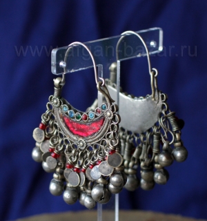 Афганские племенные серьги - височные подвески. Афганистан или Пакистан, племена