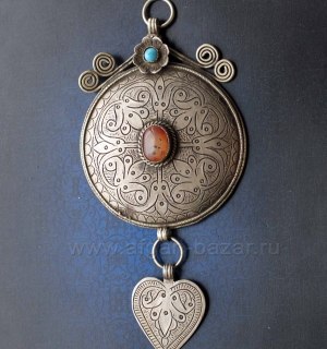 Афганская подвеска-амулет. Афганистан (Хазараджат), народность Хазара, середина 