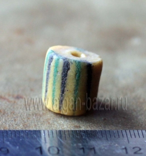 Африканская стеклянная бусина Кробо - African Ghana Krobo Bead