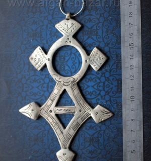Массивный туарегский амулет Tahoua cross. Марокко, современная работа
