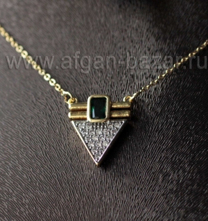 Кулон на цепочке в стиле Арт деко