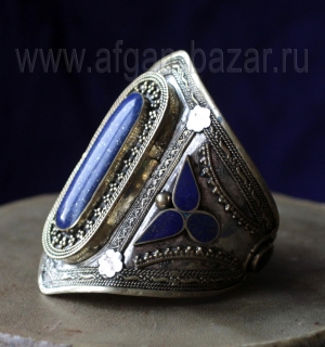 Афганский браслет с лазуритом. Афганистан, современная работа