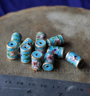 Бусина с перегородчатой эмалью. Китай, современная работа