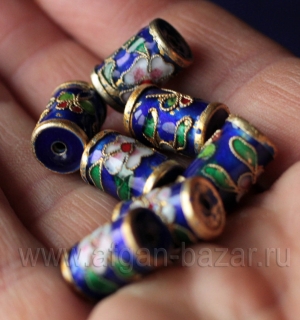 Бусина с перегородчатой эмалью. Китай, современная работа