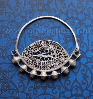 Старинная серьга - височные подвески  Иран, Афганистан или Восточный Туркестан, 