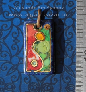 Александр Емельянов. кулон "Весна". Медь, горячая перегородчатая эмаль