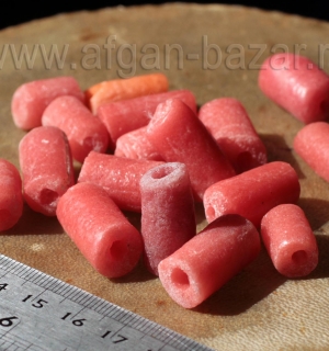 Африканские стеклянные бусины Кробо - African Ghana Krobo Beads. Лот из семнадца