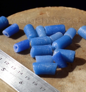 Африканские стеклянные бусины Кробо - African Ghana Krobo Beads. Лот из шестнадц