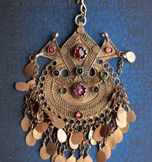 Афганская подвеска, украшение для волос "Тикка". Афганистан или Пакистан. Народн