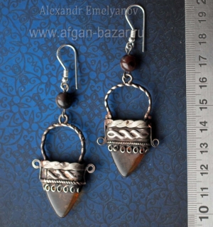 Серьги в виде туарегского амулета "Ин Галл". Автор - Емельянов Александр