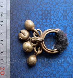 Индийское кольцо из бронзы с бубенчиками Украшения племени Банджара, Раджастан, 