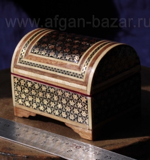 Деревянная шкатулка с инкрустацией "Хатам". Иран, Исфахан, современная работа
