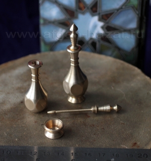 Латунный флакон для сурьмы (Кхоль, - традиционное косметическое средство на Ближ