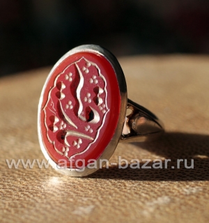 Иранский мужской перстень с сердоликом и каллиграфической надписью-зикром