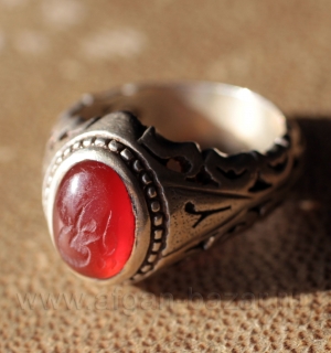 Винтажный шиитский мужской перстень с сердоликом.  Иран, 20 в. Размер - 20