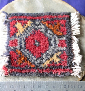 Афганский шерстяной декоративный коврик ручной работы. Афганистан, Кабул, соврем