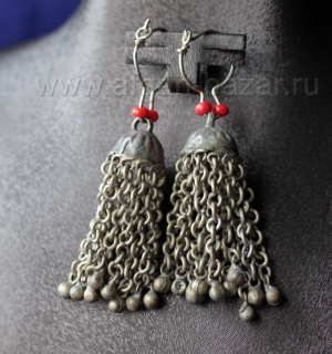 Племенные серьги - височные подвески. Пакистан, Сват-Кохистан или Кашмир, 20 в.