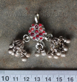 Афганская подвеска, деталь височной подвески. Афганистан или Пакистан, племена К