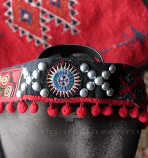 Налобная повязка на эластичной резинке. Китай, народность Мяо (Хмонг)