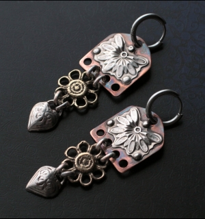 авторские серьги ручной работы. 