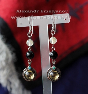 Серьги с монетами, выполненные по мотивам этнических украшений. Автор - Емельяно