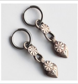 Авторские украшения. Серьги в этническом трайбл стиле ручной работы.