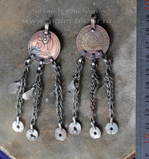 Лот из двух подвесок из монет в афганском стиле. Автор - Емельянов Александр