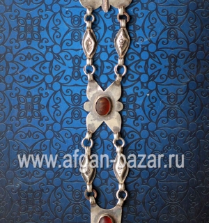 Туркменское народное украшение для головы "Чанна" (Çanna) или "Яшмак Уджи"