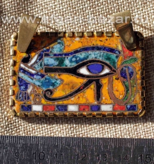 Подвеска "Пектораль Тутанхамона", горячая перегородчатая эмаль, автор - Александ