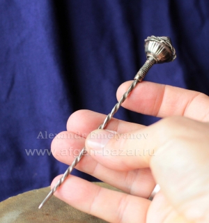 Заколка для волос в стиле украшений народности Мяо/Хмонг. Автор - Александр Емел