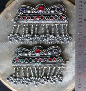 Заколки для волос - племенные украшения Кучи (Kuchi Jewelry) - пара